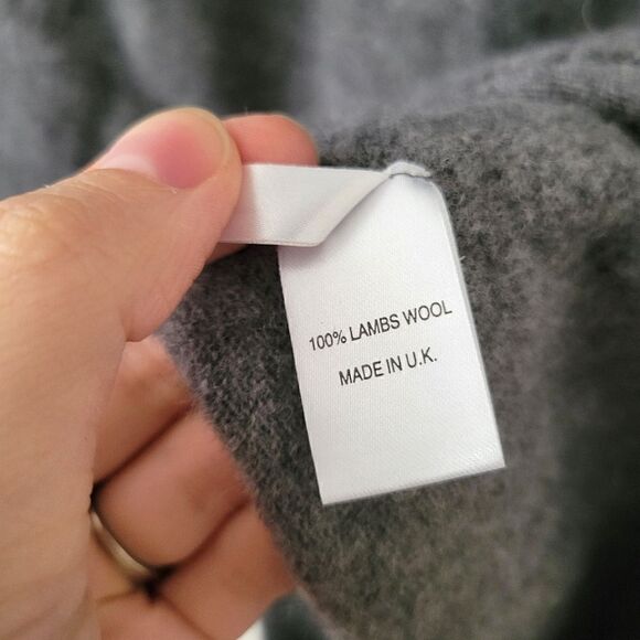 Celtic & Co 100% Supersoft Lambs Wool Knit Midi Sweater Dress Derby Gray L - Picture 5 of 9